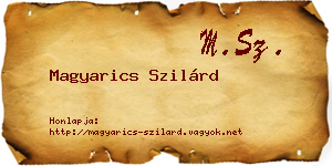 Magyarics Szilárd névjegykártya