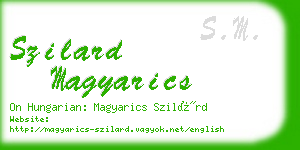 szilard magyarics business card